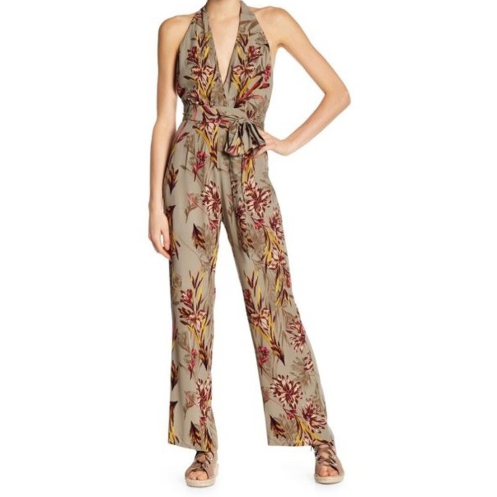 Floral Halter Jumpsuit